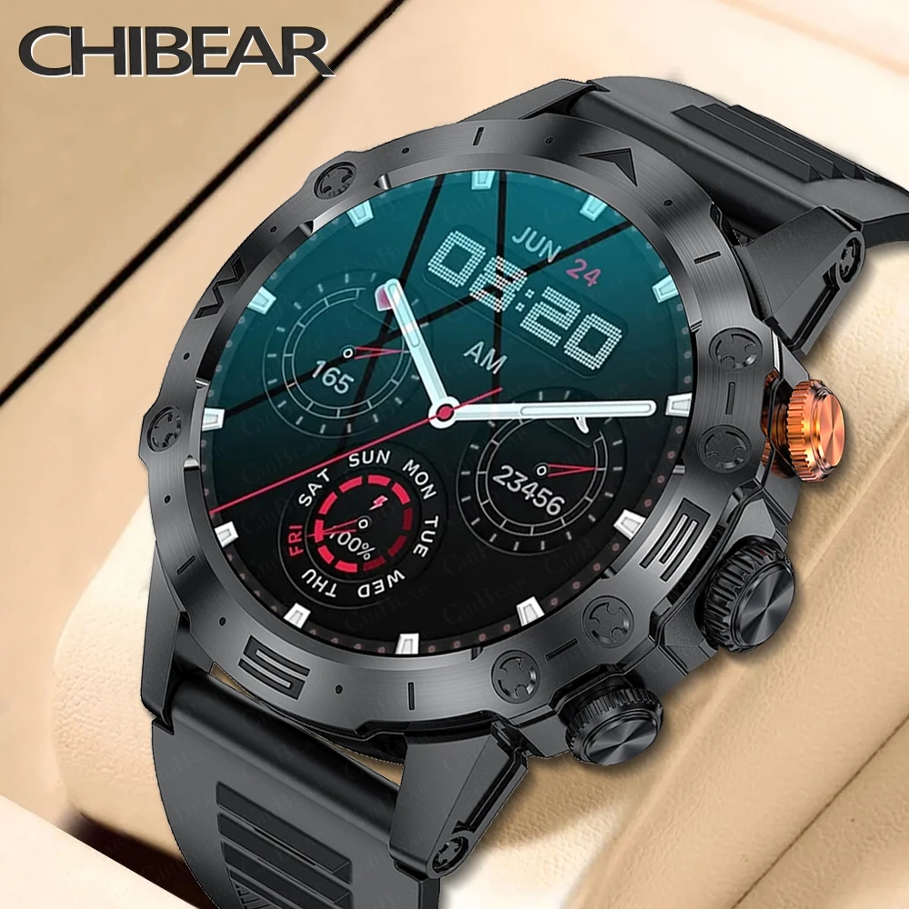 1.53 inch HD Smart Watch Men's Heart Rate Health Monitoring IP68 Waterproof Sports Fitness Watch 2024 Bluetooth Call Smartwatch