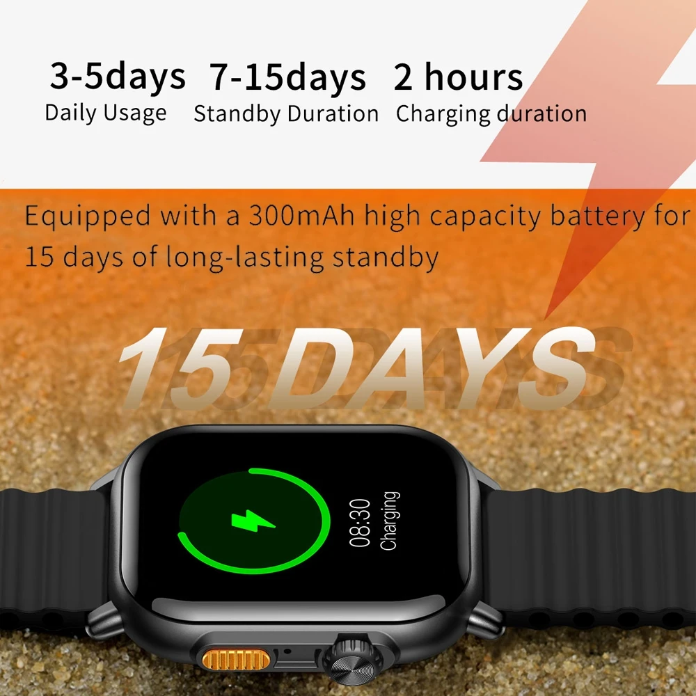 2024 New Smart Watch 9 NFC BT Call Heart Rate Sport Fitness Waterproof 2.02 Inch Amoled Screen 300Mah Men Women For Men Watch - Image 4