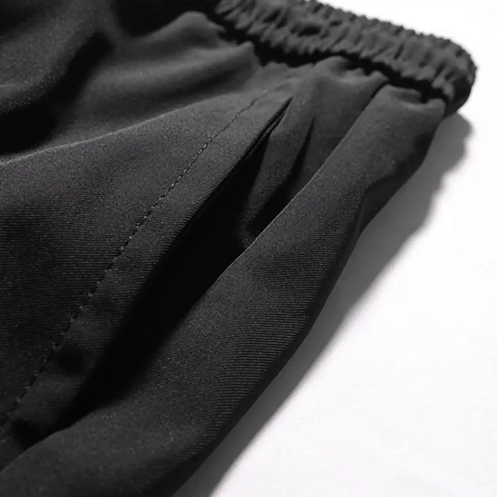 Cargo Pants Men Mid-Rise Elastic Waistband Drawstring Shrinkable Cuffs Men Sweatpants Multi Pockets Solid Color Casual Man Pants - Image 5