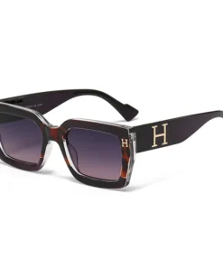 Glamour Luxury H Brand Designer Women Sunglasses Fashion Square Unisex Glasses Stylish Luxe Men Shades UV400