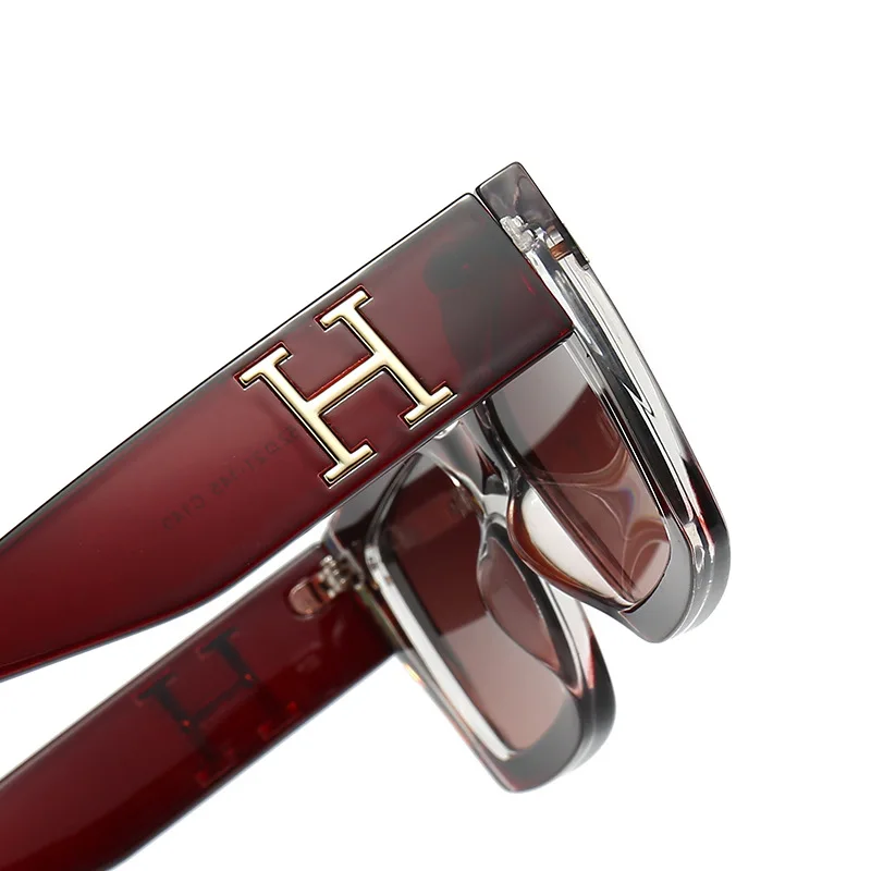 Glamour Luxury H Brand Designer Women Sunglasses Fashion Square Unisex Glasses Stylish Luxe Men Shades UV400 - Image 2