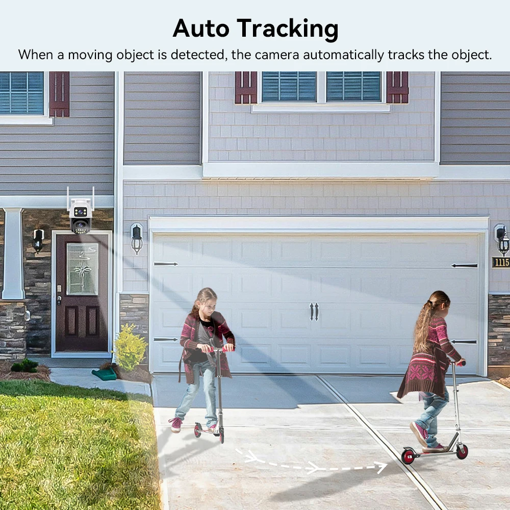 HD 4K 8MP WIFI PTZ IP Camera Dual Lens Smart Home Night Vision Human Detection Outdoor 4MP CCTV Security Camera ICSEE APP - Image 4