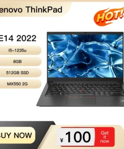 Lenovo laptop ThinkPad E14 2022 Intel i5-1235u 8GB 512g SSD mx550 2G 14 inch FHD 1080p screen classic business notebook