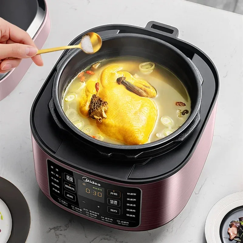 Midea Pressure Cooker 5 Liter Household Stainless Steel Thick Inner Pot Rice Cooker Multicooker Electric Pressure Cooker - Image 4