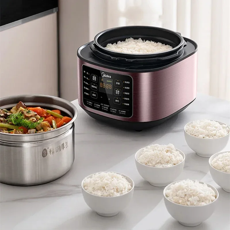 Midea Pressure Cooker 5 Liter Household Stainless Steel Thick Inner Pot Rice Cooker Multicooker Electric Pressure Cooker - Image 5