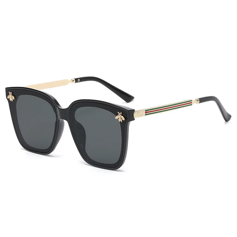 New Fashion Lady Oversize Square Bee Sunglasses Women Men Luxury Brand Gradient Sun Glasses Female Mirror Shades Oculos UV400 - Image 3